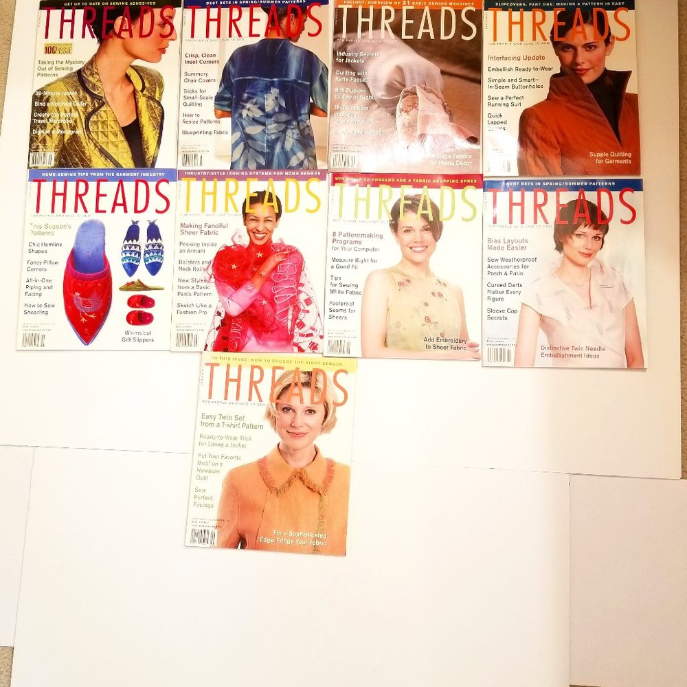 7, years 2002-2003, Threads Magazines, #100-108 issues.